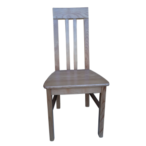 Silla en madera de castaño fondo madera o tapizado