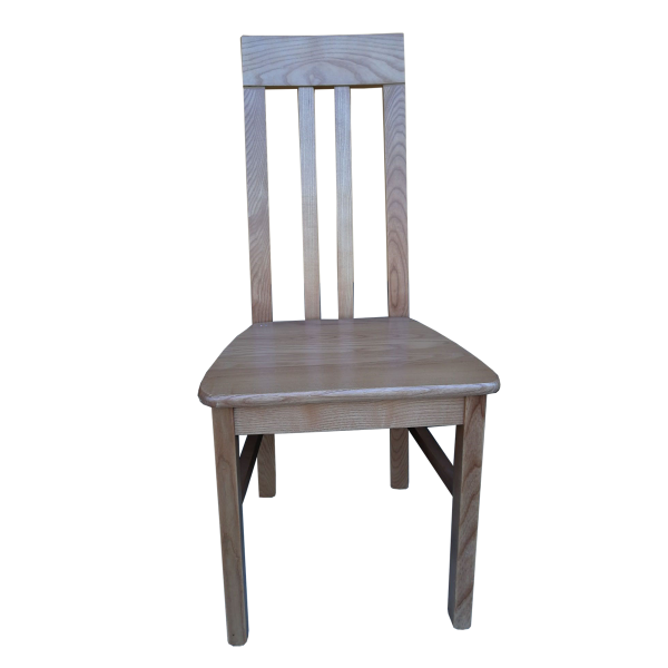 Silla en madera de castaño fondo madera o tapizado