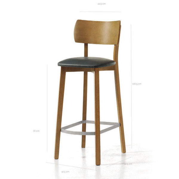 Taburete en DM tapizado modelo 275 - Imagen 3