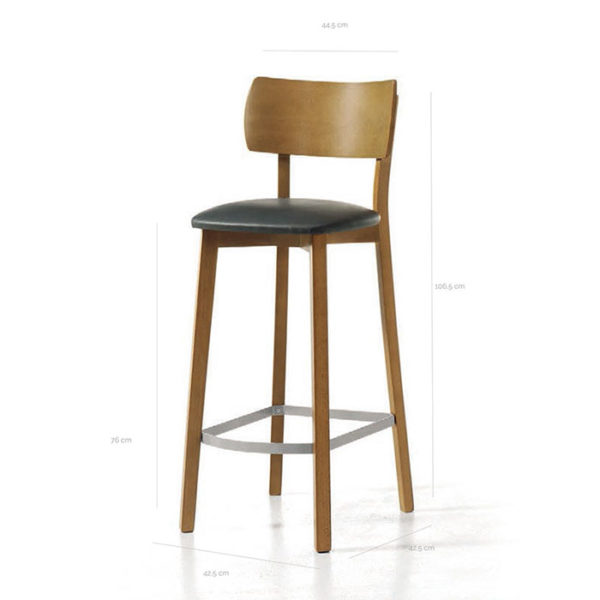 Taburete en madera de haya mod. 276 - Imagen 2